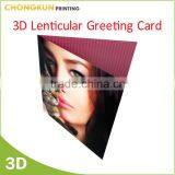 Hot Sale 3D Lenticular Prinitng Card Cartoon Characters Christmas Card 3d Geering Card