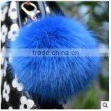 100% Cute Genuine Fox Fur Ball for Keychain Bag Car Accessories thumbnail-4