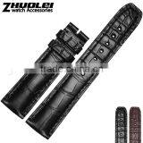 Hot Fashion Factory Price Custom Logo Accepted Customized Genuine Crocodile Leather Watch Strap 20mm 22mm thumbnail-1
