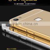 Luxury Aluminum Bumper Ultra-thin Mirror Back Metal Case Cover for Apple Iphone SE thumbnail-1