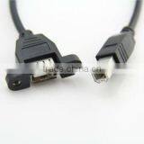 Bulkhead Mount Panel A Female to B Male USB 2.0 Cable