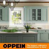 Indonesia Project Modern Style Light Green PVC Kitchen Cabinet thumbnail-5