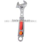 Adjustable Hardened Steel Wrench Injected Grip Satin Finish