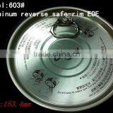 603#(153.4mm) sell the high quality aluminum reverse safe-rim easy open ends