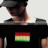 LED Flashing T-Shirt,LED Message T-Shirt LED Equalizer T-shirt