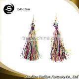 Wholesale fashion colorful pure hanging tassel earrings design