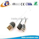Hot Selling 2 in 1 Custom Micro USB Cable