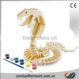 Children Assembling Toy Snake 3D Wood Puzzle thumbnail-1