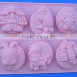 FDA/LFGB/SGS approved high quality 3d silicone chocolate mold animal