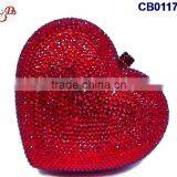 CB0117 the Apple Shape Hot Selling High Quality Fashion Lady Small Handbag With Nice Shining Stones for Party Match Dress