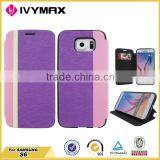 Colorful Mobilephone Case for Samsung Galaxy s6 New Wallet Leather Case