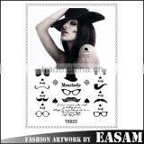 Beautiful Small Beard Body Tattoo Stickers/waterproof Temporary Tattoo thumbnail-1