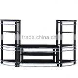 Modern Cheap Glass and Metal TV Stand Furniture for Sale thumbnail-1