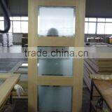 Unfinished Interior Modern Design Oak Veneered Wood Glass Door Design thumbnail-3
