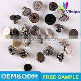 Hot Sale Chinese Style Adjustable Cheaper Embossed Logo Alloy Jeans Button thumbnail-2