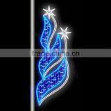 High Quality Pure White Outdoor Decoration With Stars 3d Led Street Pole Motif Light thumbnail-4