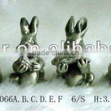 Pewter Rabbit in Home Decoration, Cute Rabbit Crafts