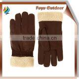 Fashion Forward Fleece Lined Suede Cowhide Gloves