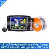 8 IR LEDs 15m Cable Length With 3.5 Inch Color Monitor Fish Finder Night Vision Camera for Fishing