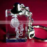 Pure Light 3d Laser Crystal Keychains (R-0827)