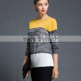 Woman Spring Autumn Sweater 2016 Female Knitting Thin Striped Pullover Three-Quarters Sleeve thumbnail-2