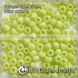 High Quality Fashion JS Glass Seed Beads - 44# Opague Apple Green Rocailles Beads For Garment & Jewelry thumbnail-1