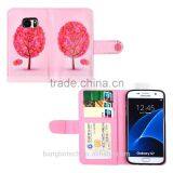 Printing Leather Case Leather Flip Cover For Samsung Galaxy S7 Case With Card Holder thumbnail-2