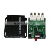 4Ch Video/1 RS485 Return Data to Fiber SM 20km Fiber Optical Multiplexer 1CH to 64CH Cctv Fiber Optical Transmitter and Receiver