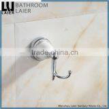 Simple Printing Lines Zinc Alloy Chrome Finishing Bathroom Accessories Wall Mounted Double Robe Hook thumbnail-4
