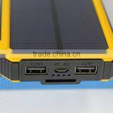 Hot Selling Waterproof Mobile Solar Power Bank 12000mah Charger thumbnail-3
