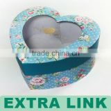 Custom Logo Printed Beautiful Luxury Heart Shaped Transparent Chocolate Box Cardboard Gift Box With Lid