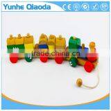 Wood Puzzle Train Toys Geometric Building Blocks Education Gift thumbnail-2