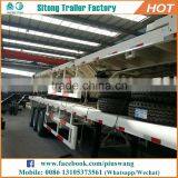 Cheap Price 3 Axles 20ft 40ft Flatbed Gooseneck Semi Trailer For Sale thumbnail-3