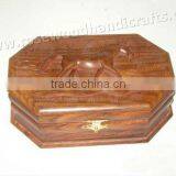 Wooden Carved Jewelry Chest, Rosewood Jewelry Boxes, Rosewood Boxes Wooden Jewelry Chest, Wood Box,Wooden Boxes,Wooden Box thumbnail-1