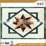 Verde alpl green waterjet marble floor pattern