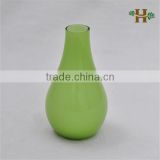 Colored single flower glass vase, handmade decorative small home use glass vase