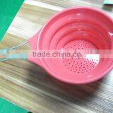 PDF Folding Stainless Steel Handle Silicone Strainer thumbnail-3