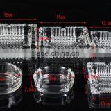 Clear Glass Ashtray With Different Size Square and Round Shape thumbnail-4