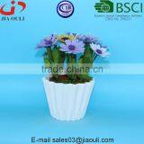 Glazed White Ceramic Origami Plant Pots thumbnail-2