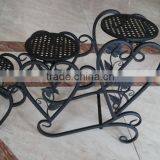 2016 Wholesale Indoor 3 Pots Iron Flooring Flower Stand thumbnail-1
