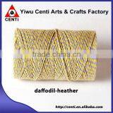 Classical Daffodil and Heather Coloured Original Cotton Bakers Twine Double Colour Bakers Twine thumbnail-1