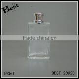 Lowest Price Cosmetic Fragrance Perfume 100ml Glass Bottle Weight Clear Crystal Square High Quality Bottle Glass China Suppliers