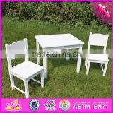 2016 New Design Home / School / Kindergarten White Kids Wooden Table and Chairs W08G145 thumbnail-3