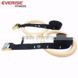 Wooden Gymnastic Rings With Gym Wrist Straps and Adjustable Strap Buckle for Crossfit thumbnail-2