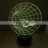 2016 Creative Colorful Touch Panel Round Base Colorful USB 3D Acrylic Lamp Led Night Light for Christmas thumbnail-3