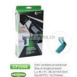 3.6v Cordless Li-ion Screwdriver Set