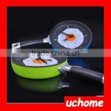 UCHOME Hot Beauty Happy Time Plastic Frying Pan Wall Clock, Decorative Kitchen Fried Egg Pan Wall Clock thumbnail-1