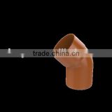 Factory Price Manufacturer Good Quality PVC Fitting UPVC Rubber Joint Plastic Fitting for Drainage GB 45 Degree Elbow thumbnail-1