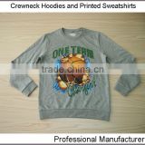 Apparel Mens Clothes Customized Printed Embroideried round neck Sweatshirts