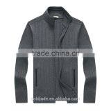 Casual Men's Winter Wool Knitted Zip Cardigan Men Plain Knit Cardigan Sweater thumbnail-1